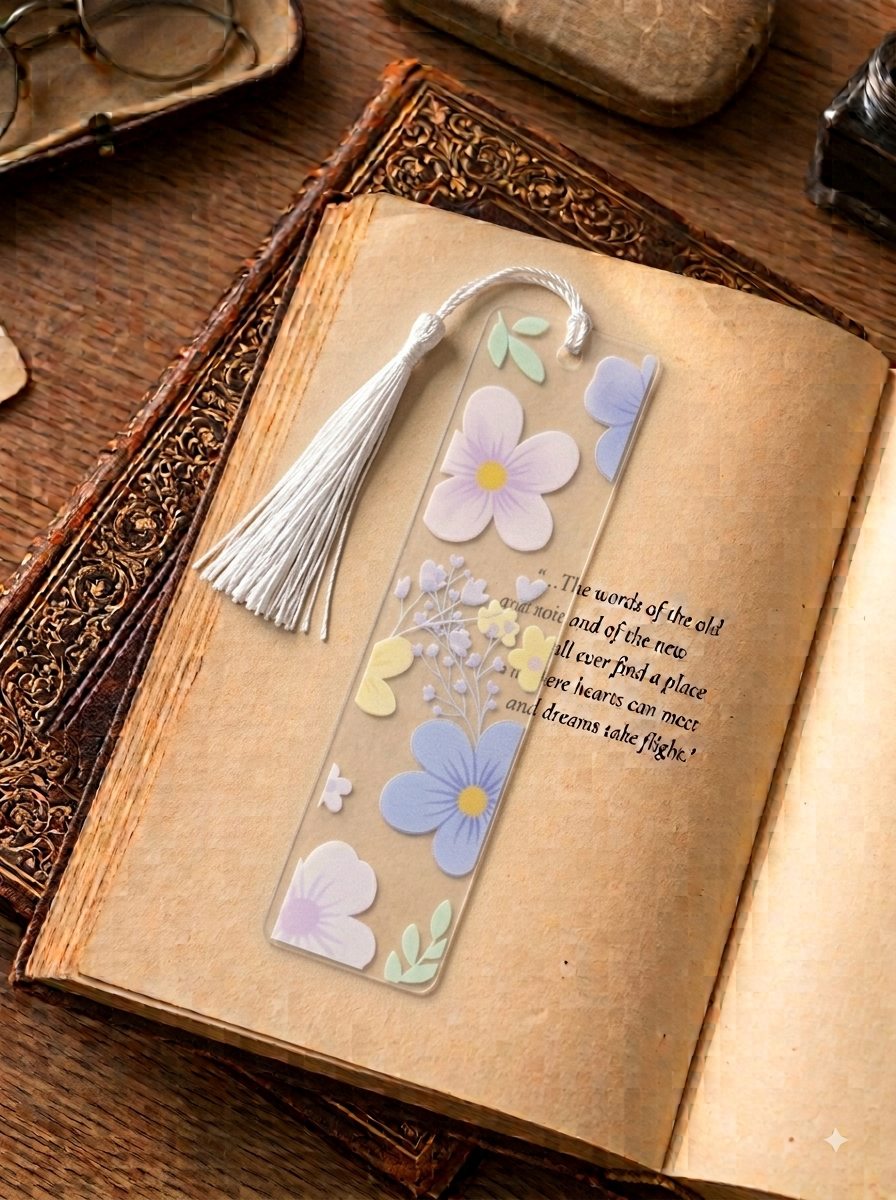 Purple Floral | Bookmark