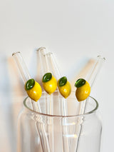 Lemon Glass Straw with Cleaner