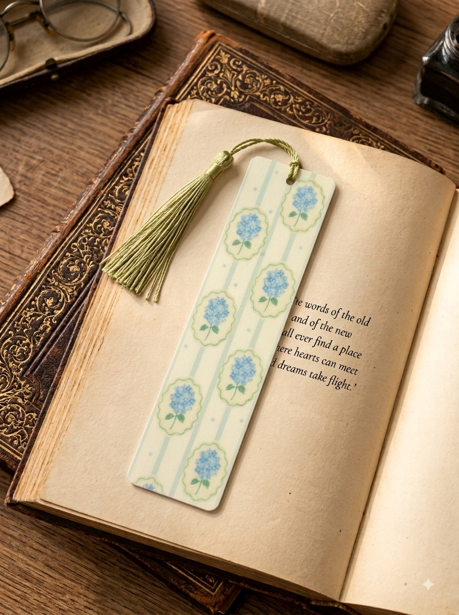 Blue Floral | Bookmark