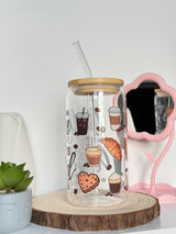 Coffee Is Always a Good Idea  | 16oz Glass Tumbler with Decorative Bamboo Lid & Glass Straw