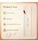 Chilly Glass Straw with Cleaner