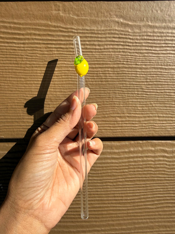 Lemon Glass Straw with Cleaner