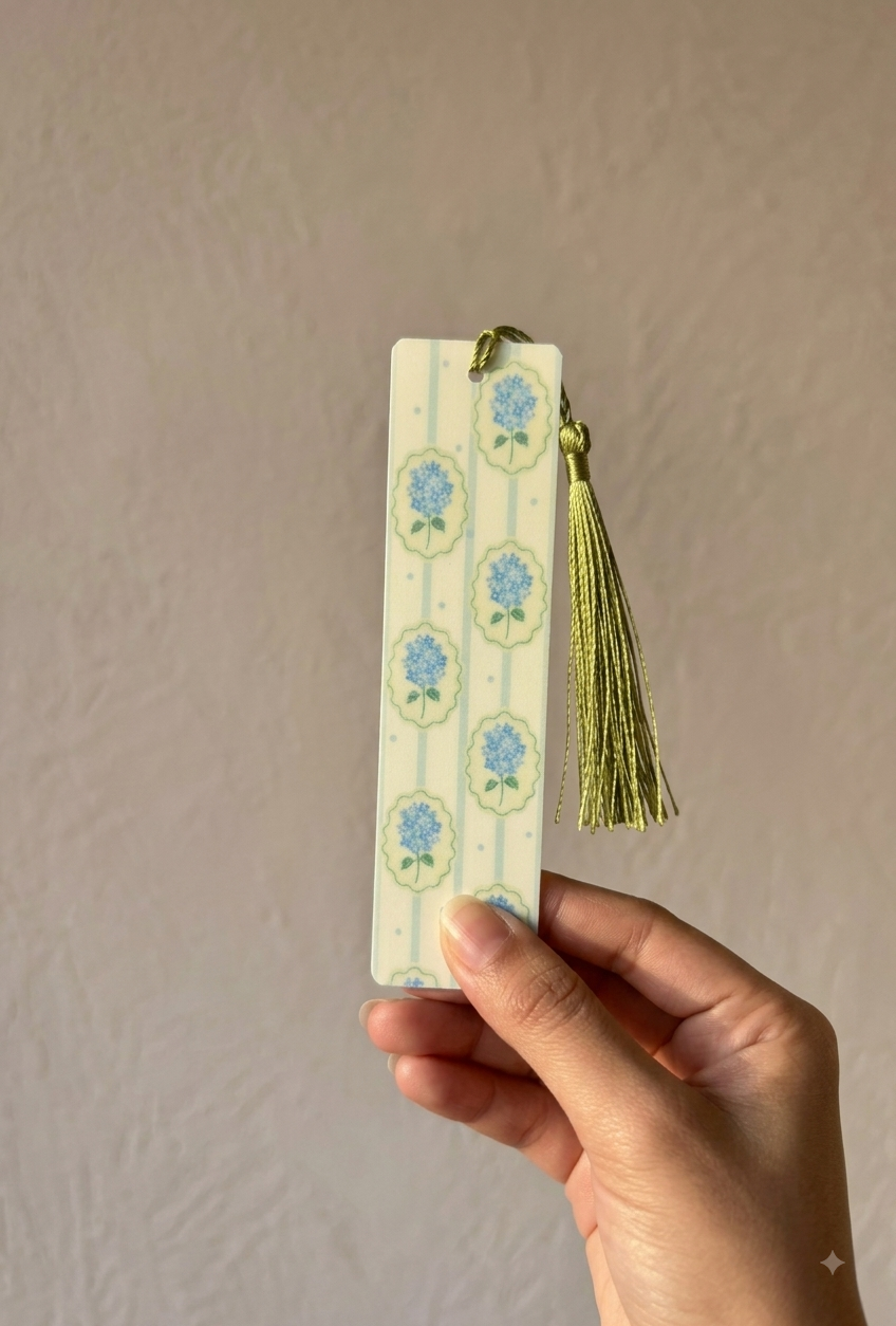 Blue Floral | Bookmark