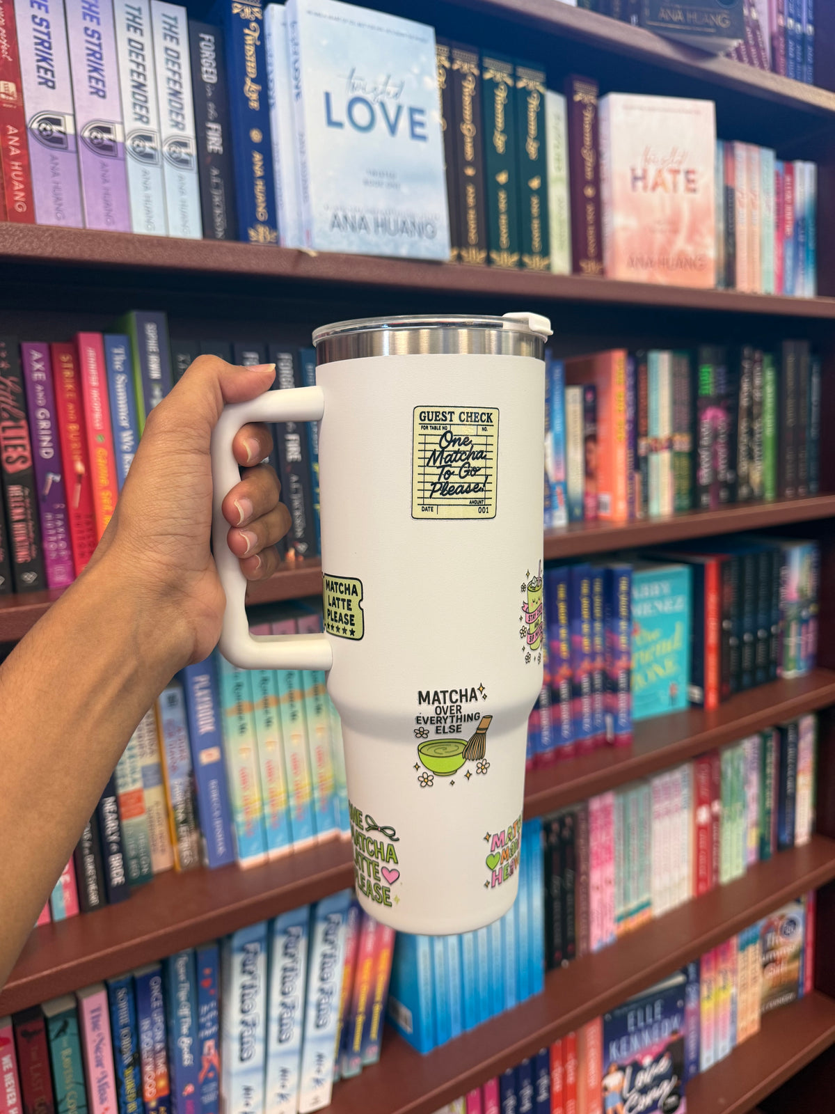 Matcha Magic Tumbler | 40oz Insulated Stainless Steel Tumbler with Carry Handle & Reusable Straw