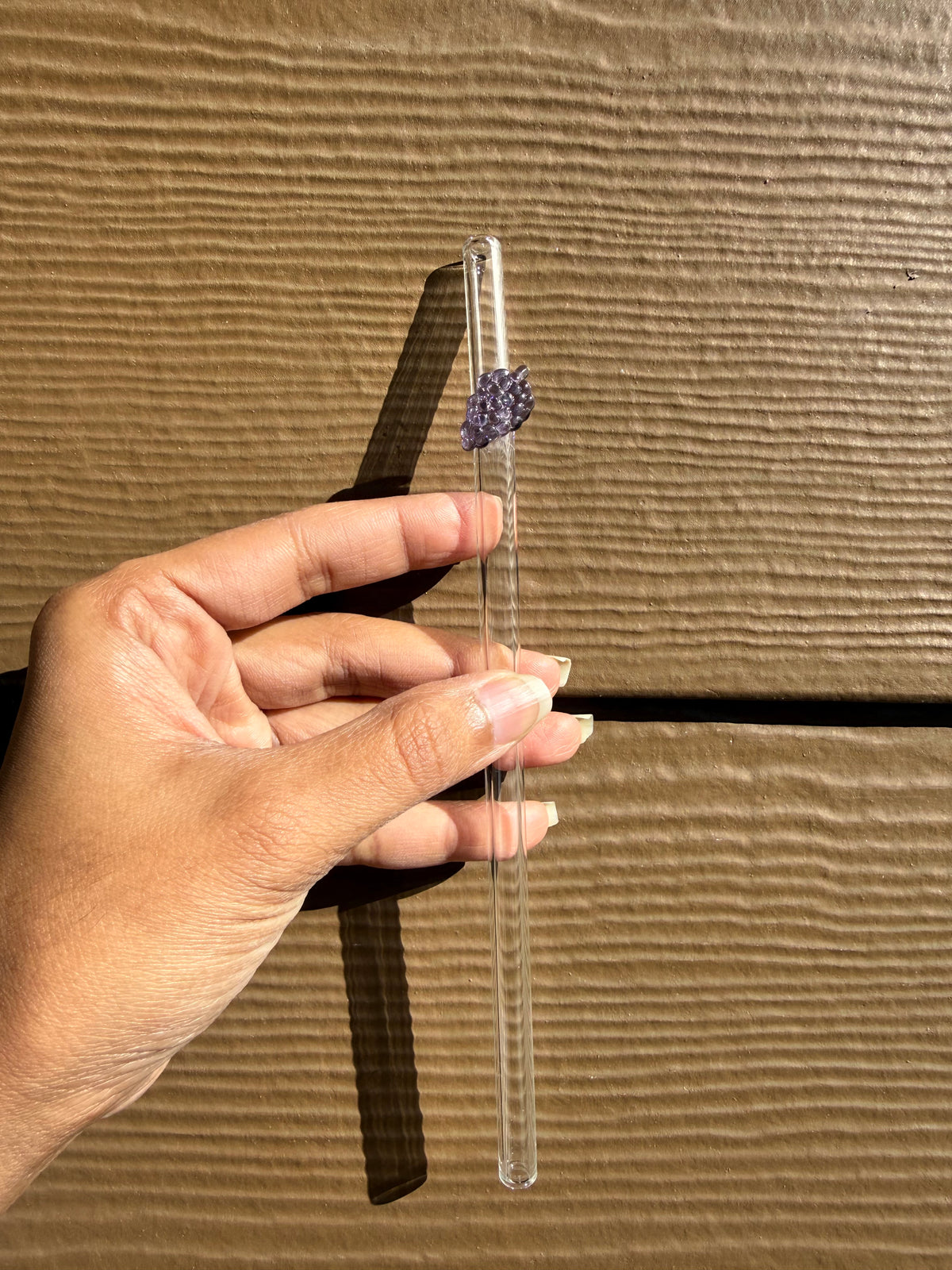 Grapes Glass Straw with Cleaner
