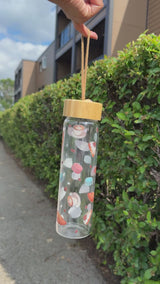 Cafe Themed Glass Bottle